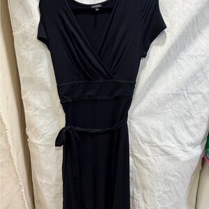 Talbots Black knee length faux Wrap Dress